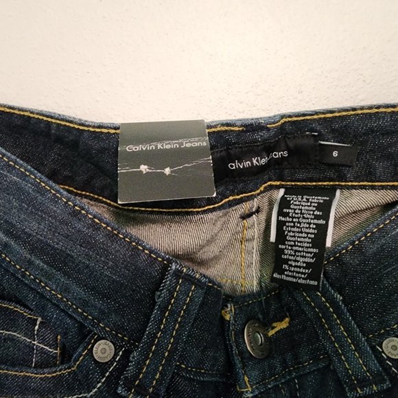 Calvin Klein Modern Flare Womens blue denim Jeans,‎ size 6 flare leg - Picture 6 of 7
